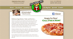 Desktop Screenshot of foxspizzaanson.com